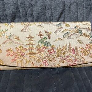 Vintage Japanese Silk Brocade Clutch Bag,